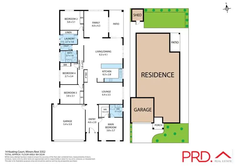 Floorplan of Homely house listing, 14 Keating Court, Miners Rest VIC 3352