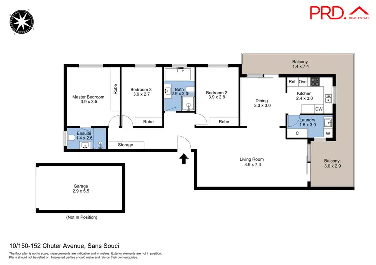 Floorplan of Homely unit listing, 10/150-152 Chuter Avenue, Sans Souci NSW 2219