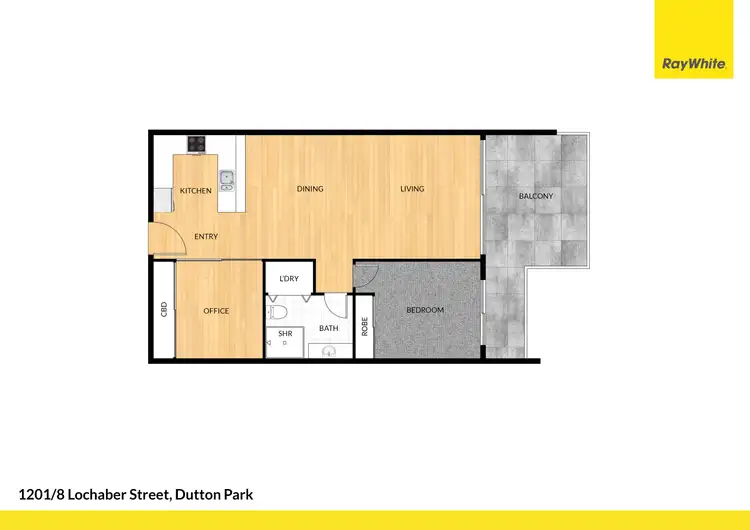 Floorplan of Homely apartment listing, 1201/8 Lochaber Street, Dutton Park QLD 4102