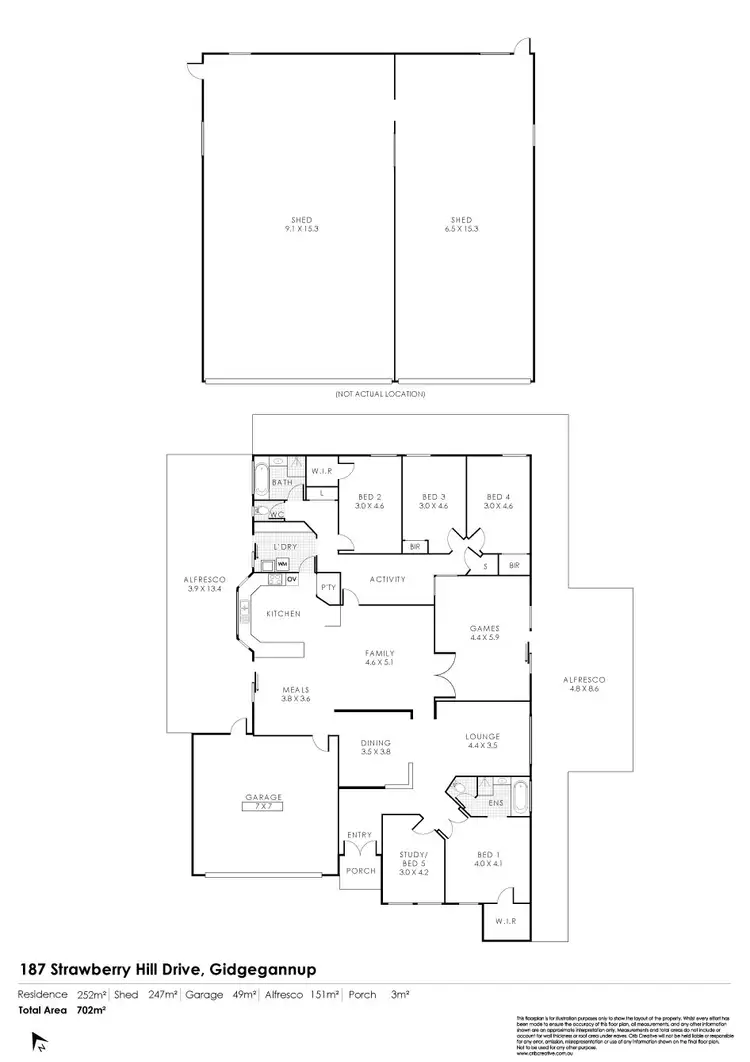 Floorplan of Homely house listing, 187 Strawberry Hill Drive, Gidgegannup WA 6083