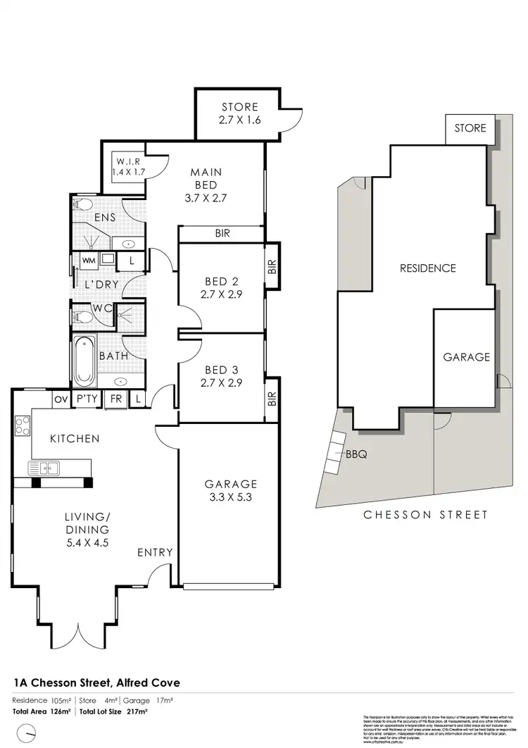 Floorplan of Homely house listing, 1A Chesson Street, Alfred Cove WA 6154