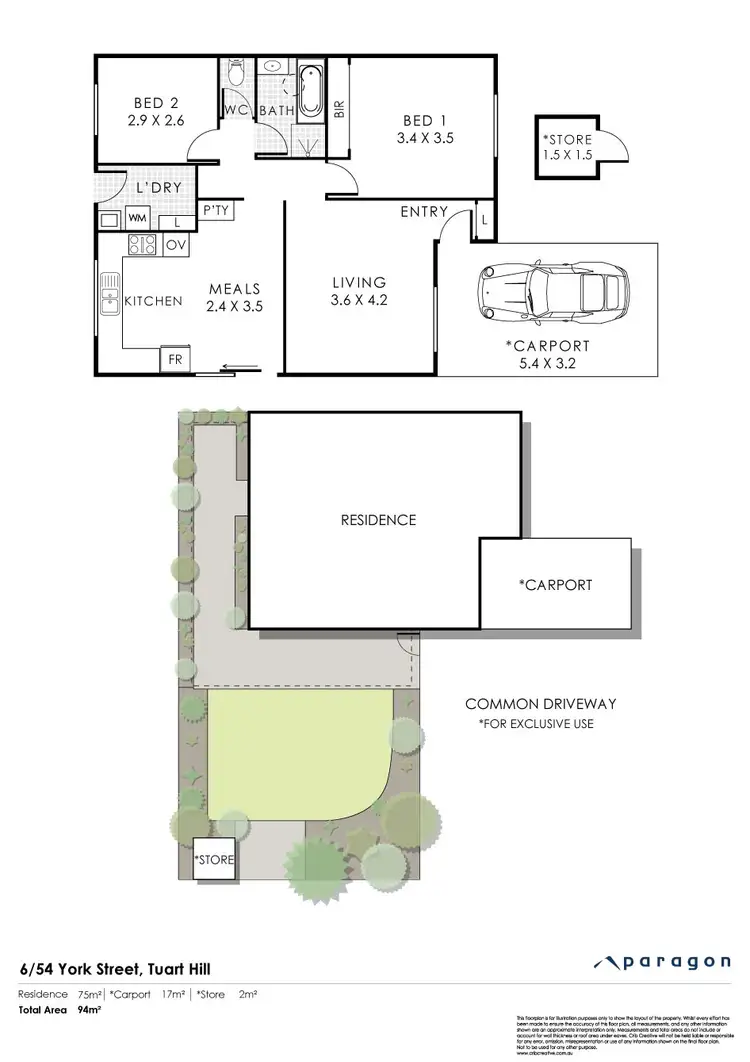 Floorplan of Homely villa listing, 6/54 York Street, Tuart Hill WA 6060