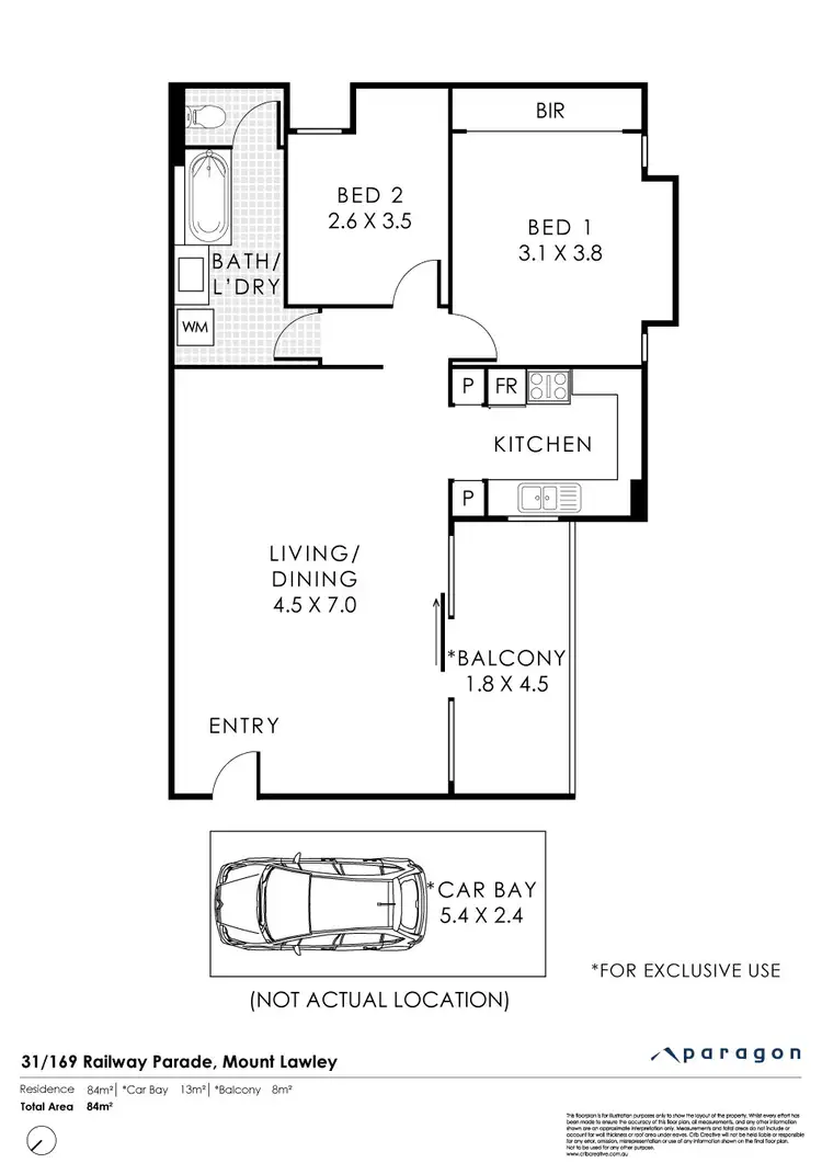 Floorplan of Homely unit listing, 31/169 Railway Parade, Mount Lawley WA 6050