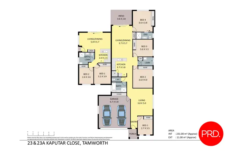 Floorplan of Homely semi-detached listing, 23 & 23a Kaputar Close, Tamworth NSW 2340