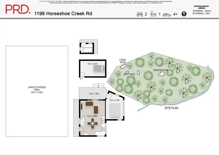 Floorplan of Homely rural property listing, 1198 Horseshoe Creek Road, Upper Horseshoe Creek NSW 2474