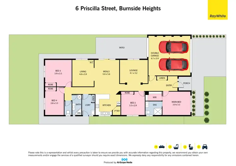 Floorplan of Homely house listing, 6 Priscilla Street, Burnside Heights VIC 3023