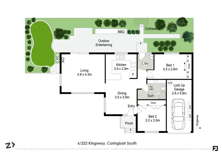 Floorplan of Homely villa listing, 6/222 Kingsway, Caringbah South NSW 2229