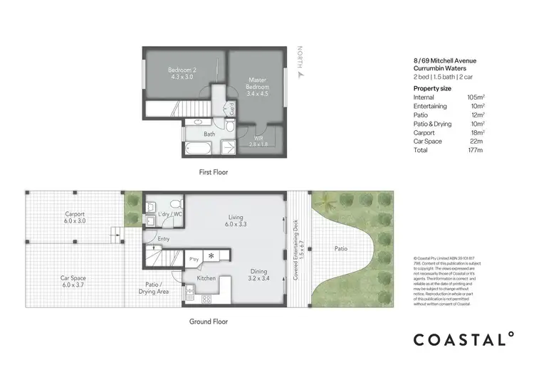 Floorplan of Homely townhouse listing, 8/69 Mitchell Avenue, Currumbin QLD 4223