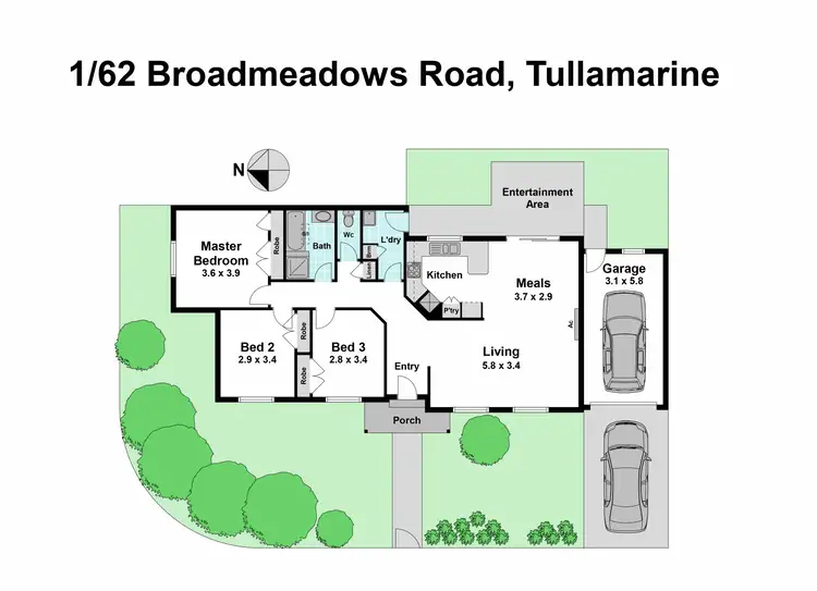 Floorplan of Homely house listing, 1/62 Broadmeadows Road, Tullamarine VIC 3043
