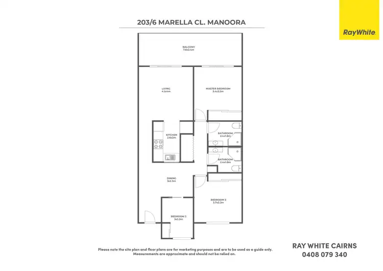 Floorplan of Homely apartment listing, 203/6 Marella Close, Manoora QLD 4870