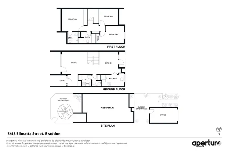 Floorplan of Homely townhouse listing, 3/53 Elimatta Street, Braddon ACT 2612
