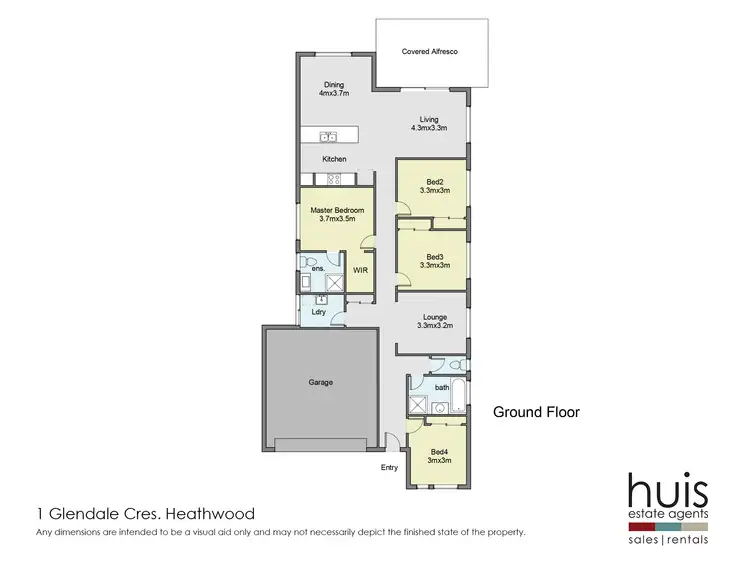 Floorplan of Homely house listing, 1 Glendale Crescent, Heathwood QLD 4110