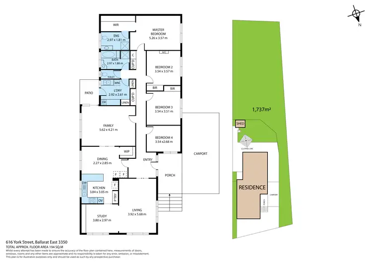 Floorplan of Homely house listing, 616 York Street, Ballarat East VIC 3350