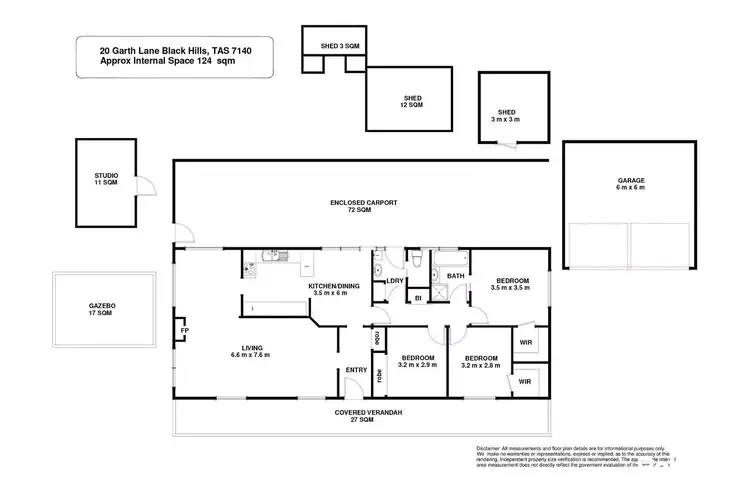 Floorplan of Homely house listing, 20 Garth Lane, Black Hills TAS 7140