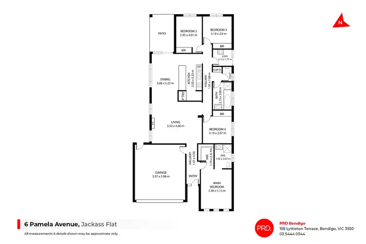 Floorplan of Homely house listing, 6 Pamela Avenue, Jackass Flat VIC 3556