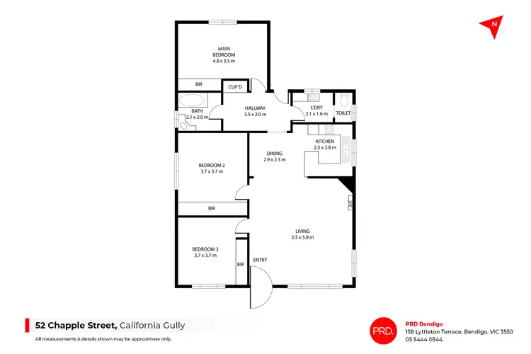 Floorplan of Homely house listing, 52 Chapple Street, California Gully VIC 3556