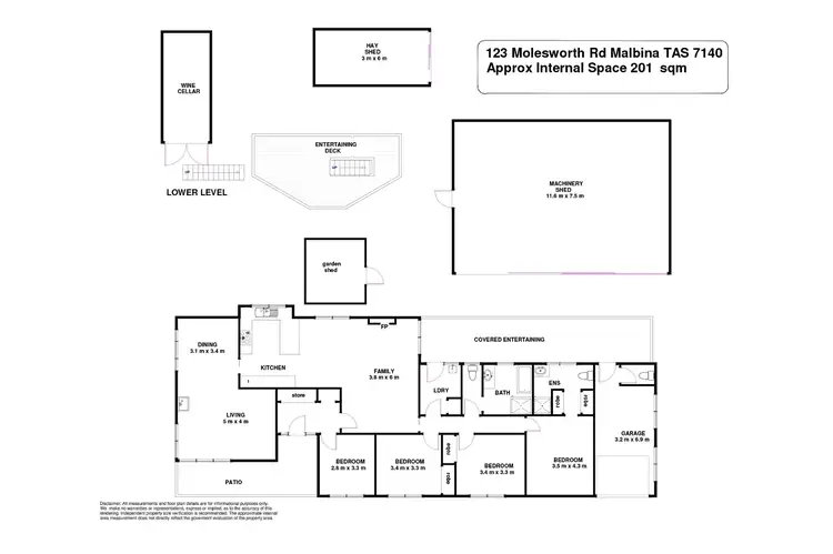 Floorplan of Homely rural property listing, 123 Molesworth Road, Malbina TAS 7140