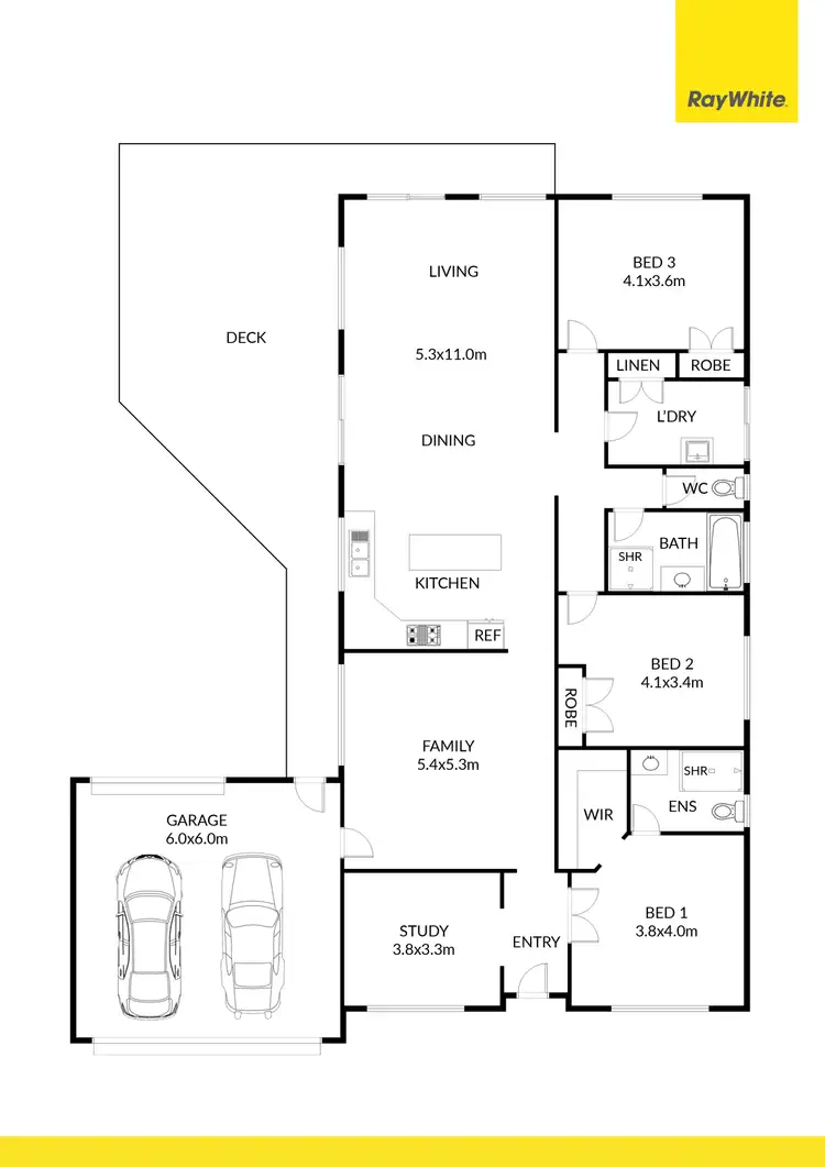 Floorplan of Homely house listing, 3 Sarah Court, Mansfield VIC 3722