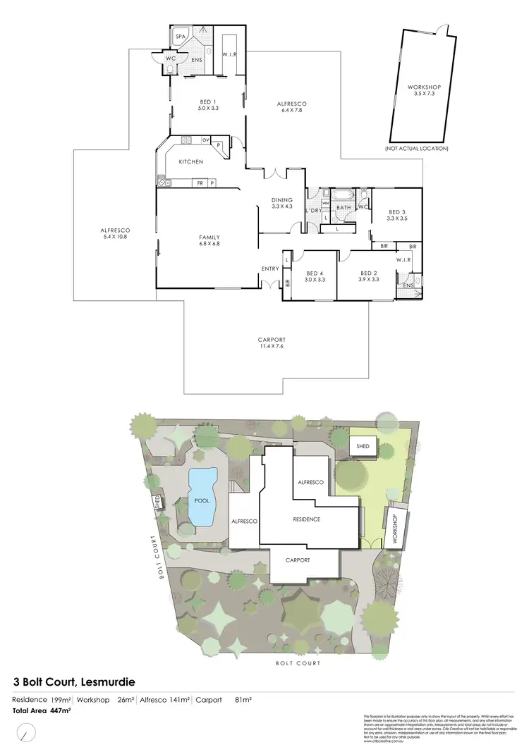 Floorplan of Homely house listing, 3 Bolt Court, Lesmurdie WA 6076
