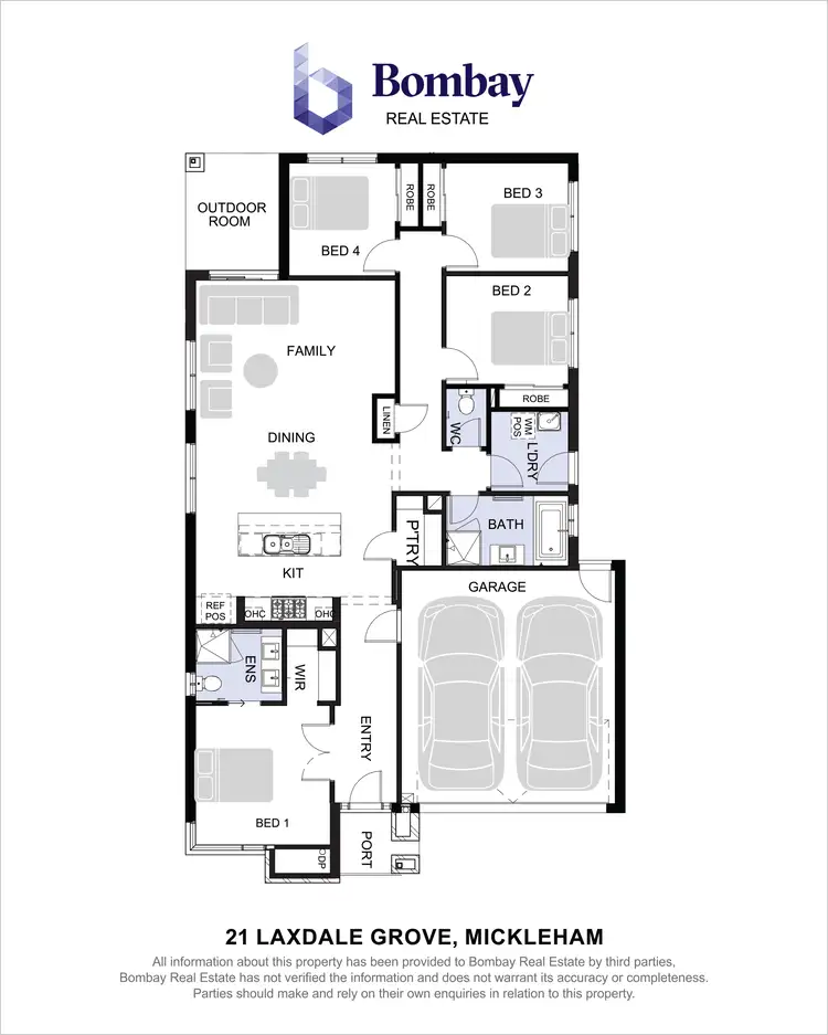Floorplan of Homely house listing, 21 Laxdale Grove, Mickleham VIC 3064