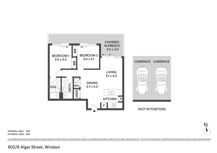 Floorplan of Homely apartment listing, 602/6 Algar Street, Windsor QLD 4030