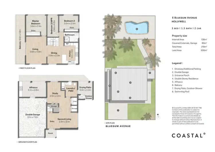 Floorplan of Homely house listing, 5 Bluegum Avenue, Hollywell QLD 4216