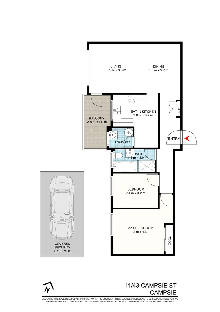 Floorplan of Homely apartment listing, 11/43-45 Campsie Street, Campsie NSW 2194