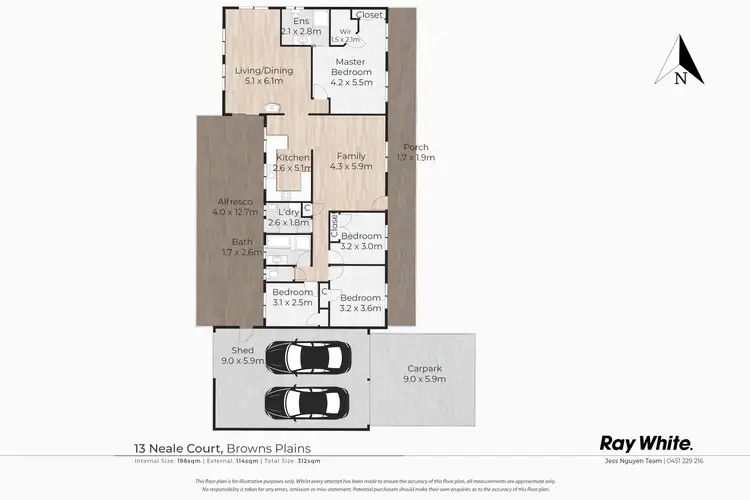 Floorplan of Homely house listing, 13 Neale Court, Browns Plains QLD 4118