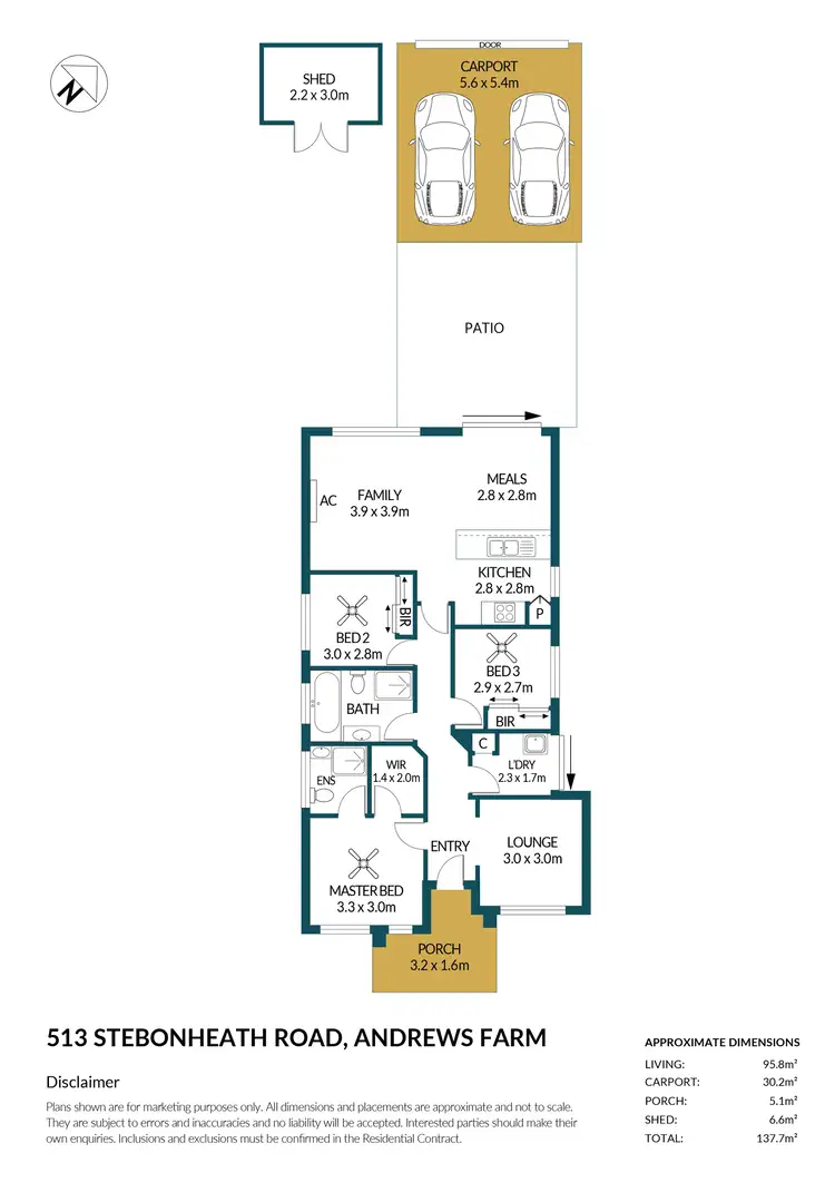 Floorplan of Homely house listing, 513 Stebonheath Road, Andrews Farm SA 5114