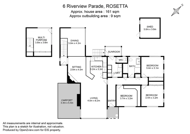 Floorplan of Homely house listing, 6 Riverview Parade, Rosetta TAS 7010