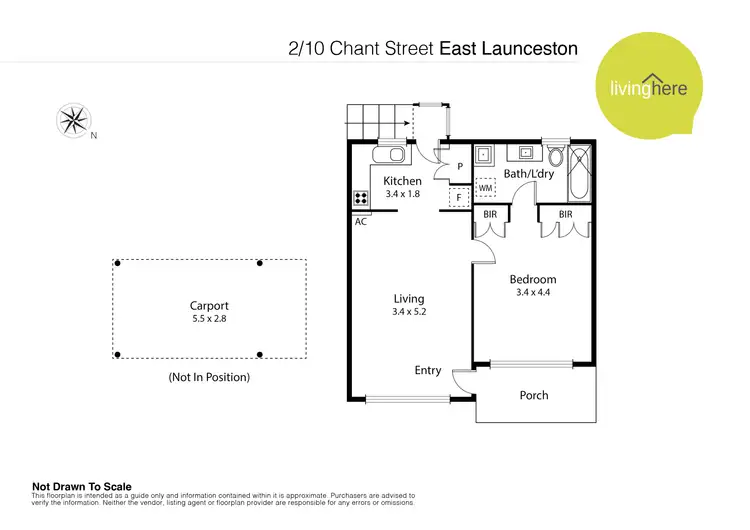 Floorplan of Homely unit listing, 2/10 Chant Street, East Launceston TAS 7250