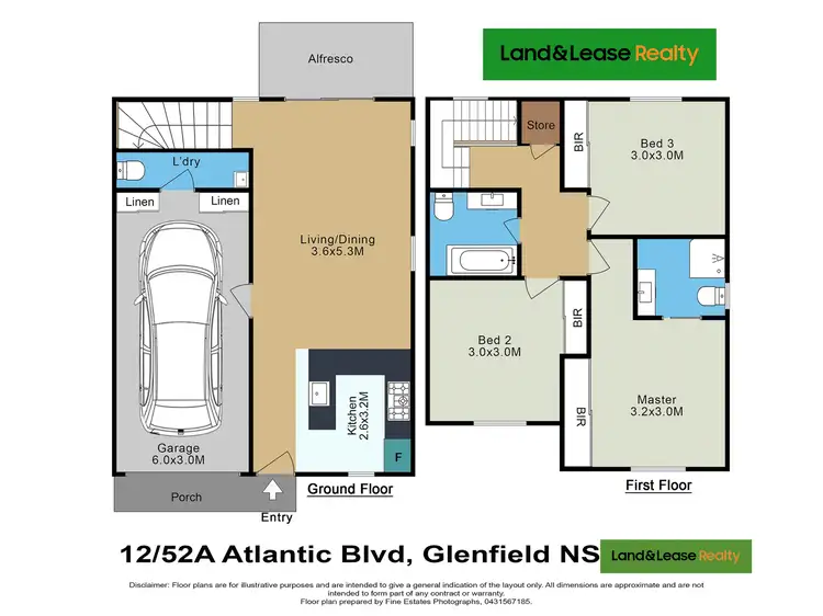 Floorplan of Homely townhouse listing, 12/52A Atlantic Boulevard, Glenfield NSW 2167