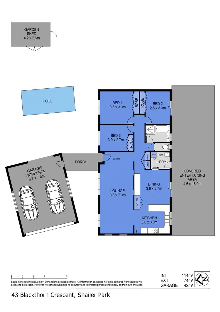 Floorplan of Homely house listing, 43 Blackthorn Crescent, Shailer Park QLD 4128