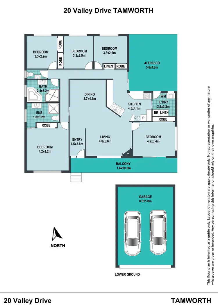 Floorplan of Homely house listing, 20 Valley Drive, Tamworth NSW 2340