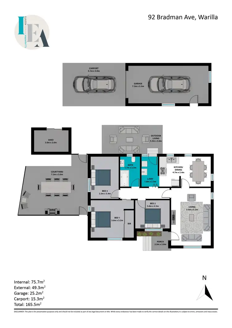 Floorplan of Homely house listing, 92 Bradman Avenue, Warilla NSW 2528