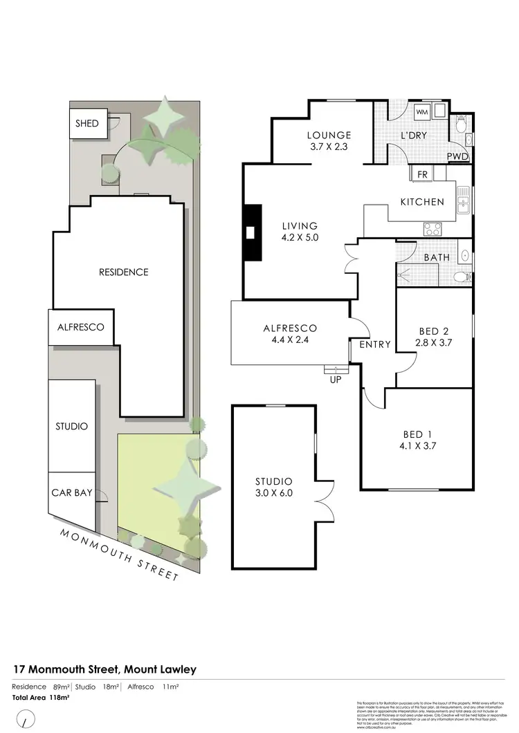 Floorplan of Homely house listing, 17 Monmouth Street, Mount Lawley WA 6050