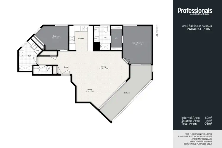 Floorplan of Homely apartment listing, 6/42 Falkinder Avenue, Paradise Point QLD 4216