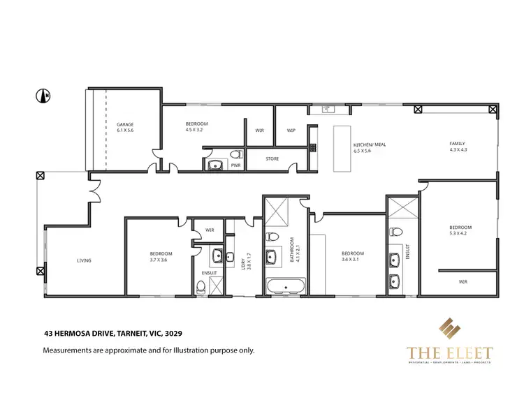Floorplan of Homely house listing, 43 Hermosa Drive, Tarneit VIC 3029
