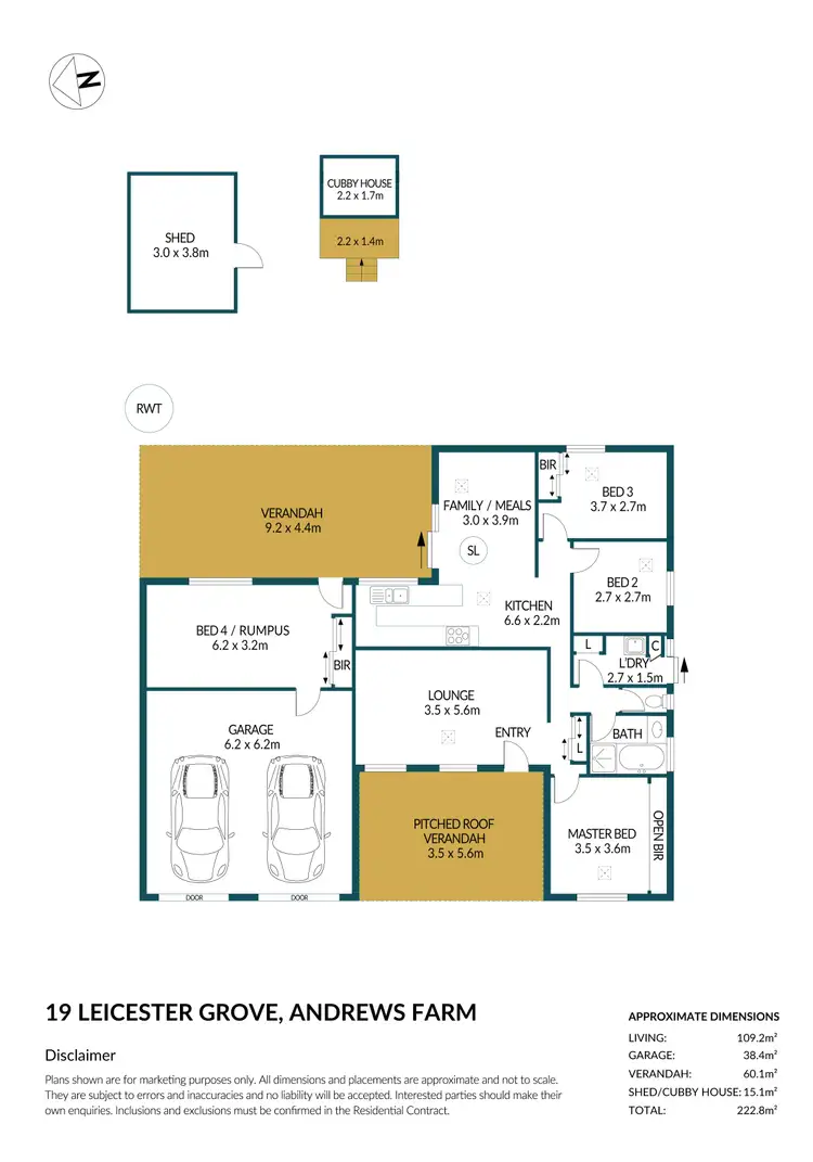 Floorplan of Homely house listing, 19 Leicester Grove, Andrews Farm SA 5114