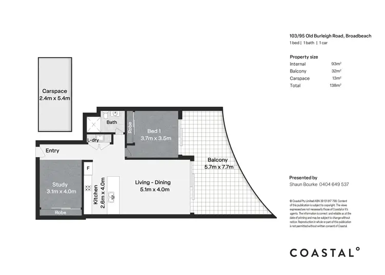 Floorplan of Homely apartment listing, 103/95 Old Burleigh Road, Broadbeach QLD 4218
