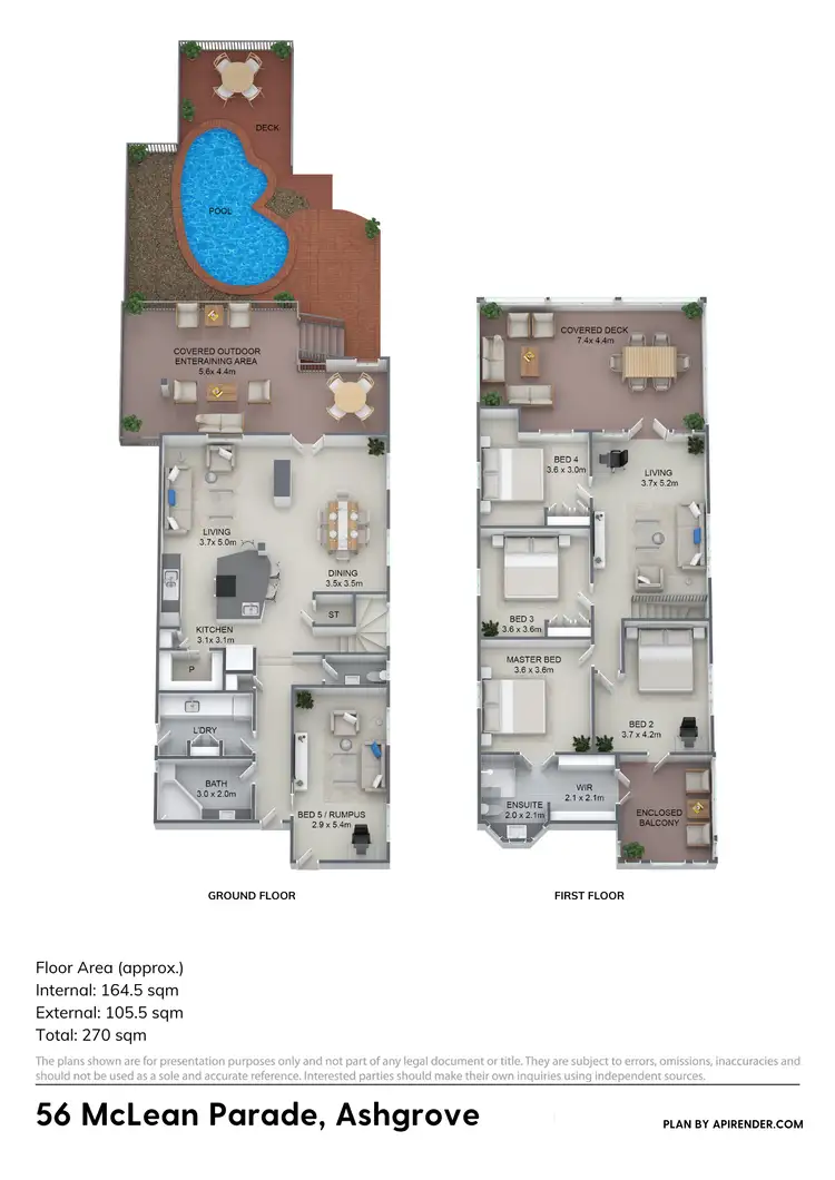 Floorplan of Homely house listing, 56 Mclean Parade, Ashgrove QLD 4060