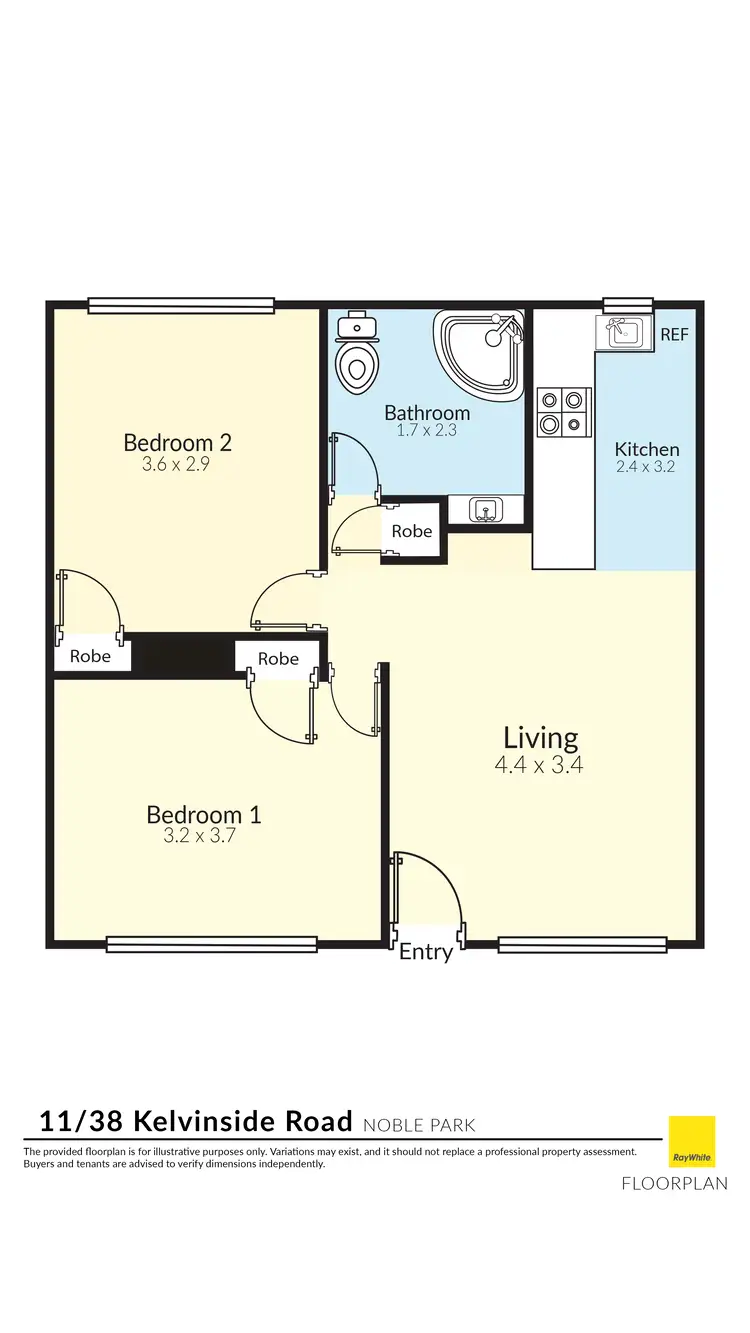 Floorplan of Homely unit listing, 11/38 Kelvinside Road, Noble Park VIC 3174