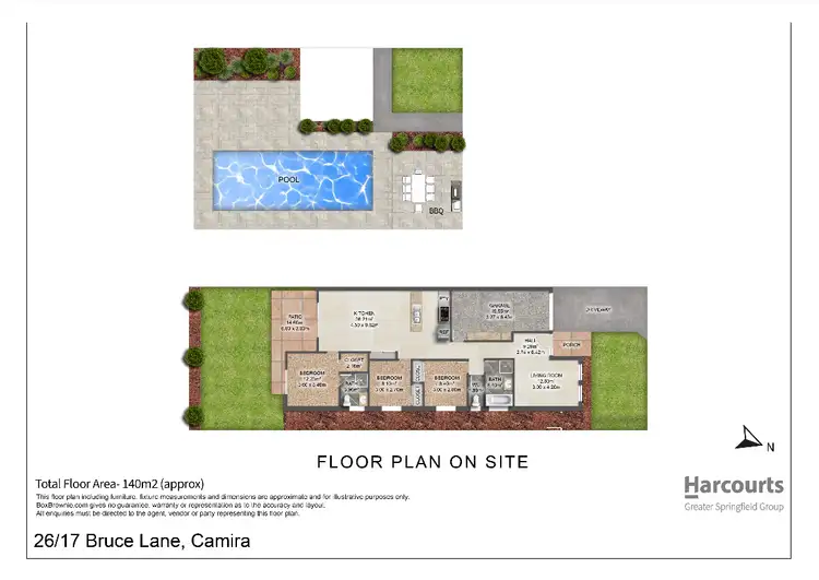 Floorplan of Homely townhouse listing, 26/17 Bruce Lane, Camira QLD 4300