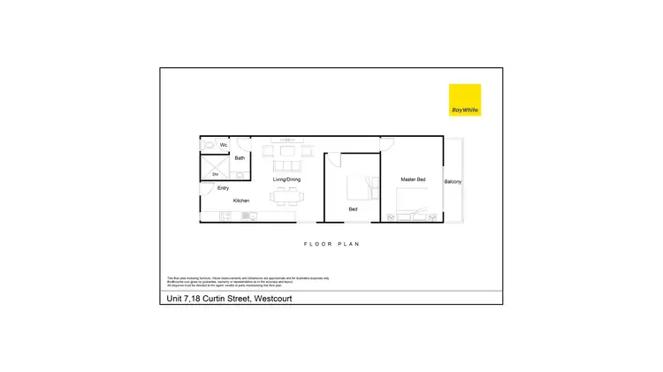 Floorplan of Homely apartment listing, 7/18 Curtin Street, Westcourt QLD 4870