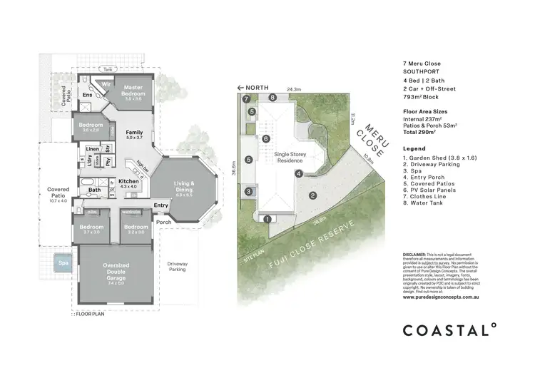 Floorplan of Homely house listing, 7 Meru Close, Southport QLD 4215
