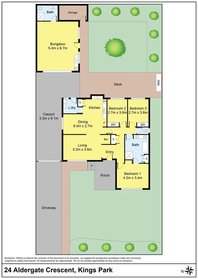 Floorplan of Homely house listing, 24 Aldergate Crescent, Kings Park VIC 3021