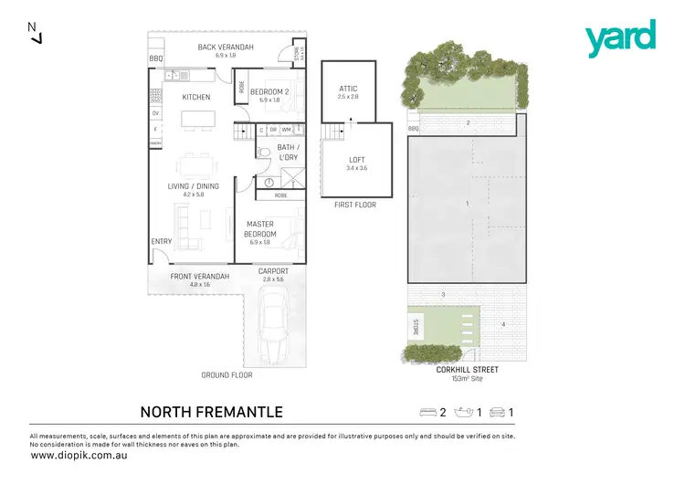 Floorplan of Homely house listing, 2/2 John Street, North Fremantle WA 6159