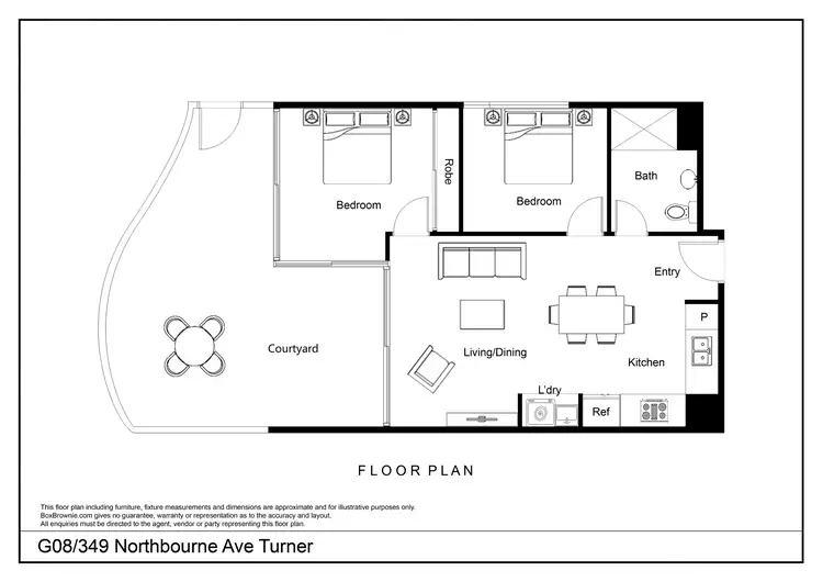Floorplan of Homely apartment listing, G08/349 Northbourne Avene, Lyneham ACT 2602