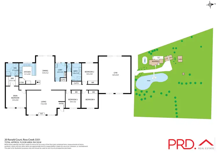 Floorplan of Homely house listing, 20 Ronald Court, Ross Creek VIC 3351