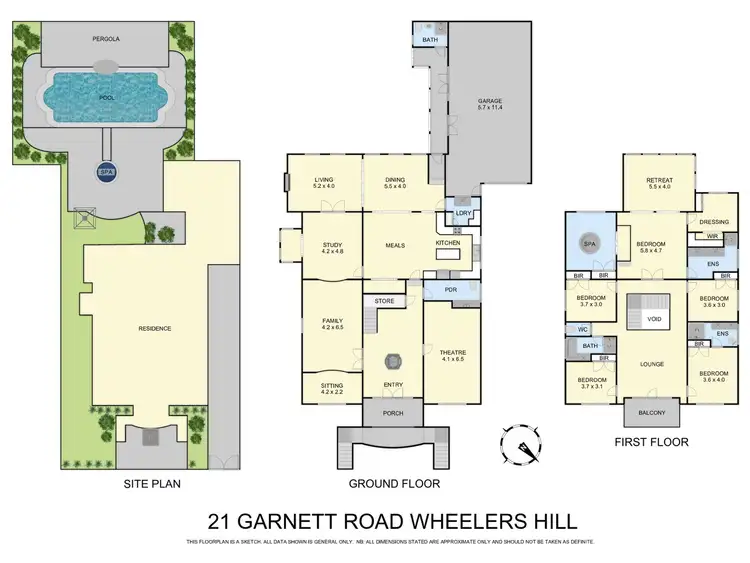 Floorplan of Homely house listing, 21 Garnett Road, Wheelers Hill VIC 3150
